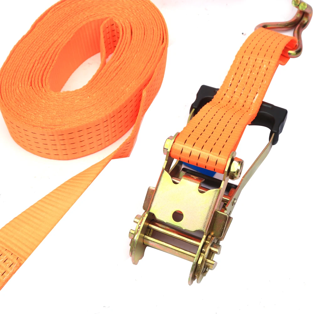 Heavy Duty 50mm 5T Ratchet Tie Down Cargo Straps Cargo Lashing Belt High Strength Tie Down Strap