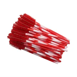 Disposable Make Up Applicator Eyebrow Rotatable Micro Plastic Colorful Spoolie Adjustable Thin Rotating Wand Mascara Brushes