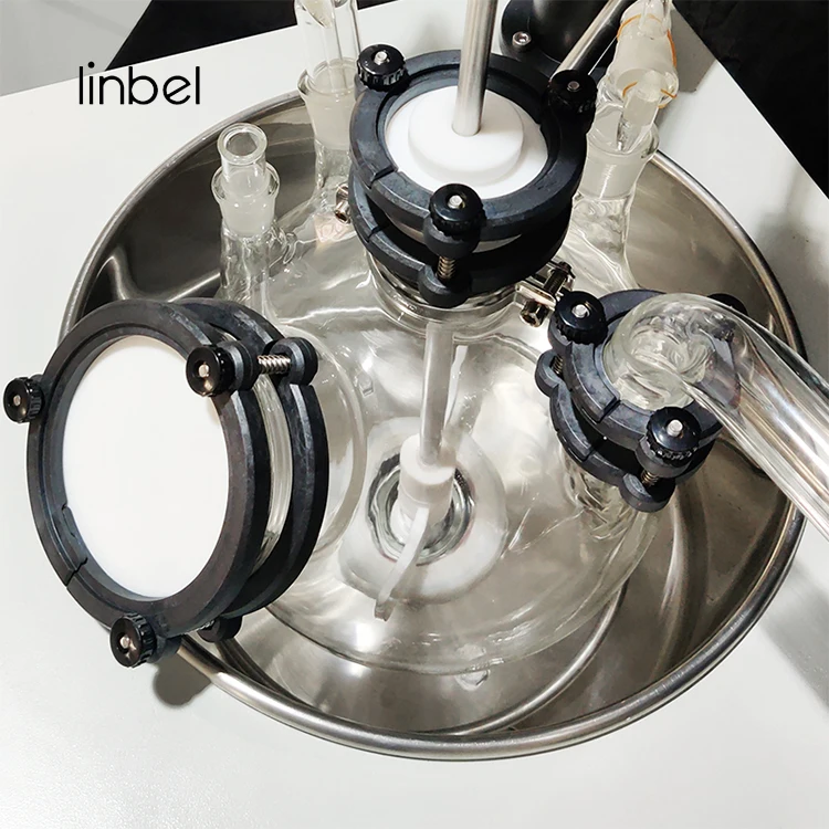 10L liters OEM customized ultrasonic single-layer glass reactor customized lab scale ultrasonic plant extraction