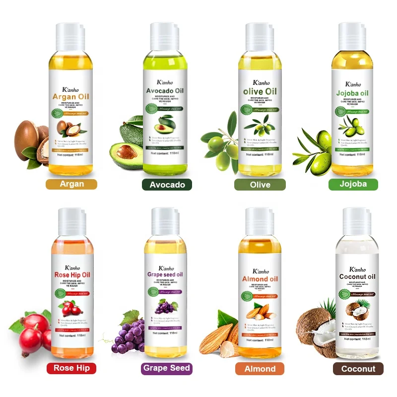 Kanho Avocado 118ml Essential Oil Natural Body Oil Organic Argan Olive Jojoba rosehip Grape seed Almond Coconut Oil Cold pressed
