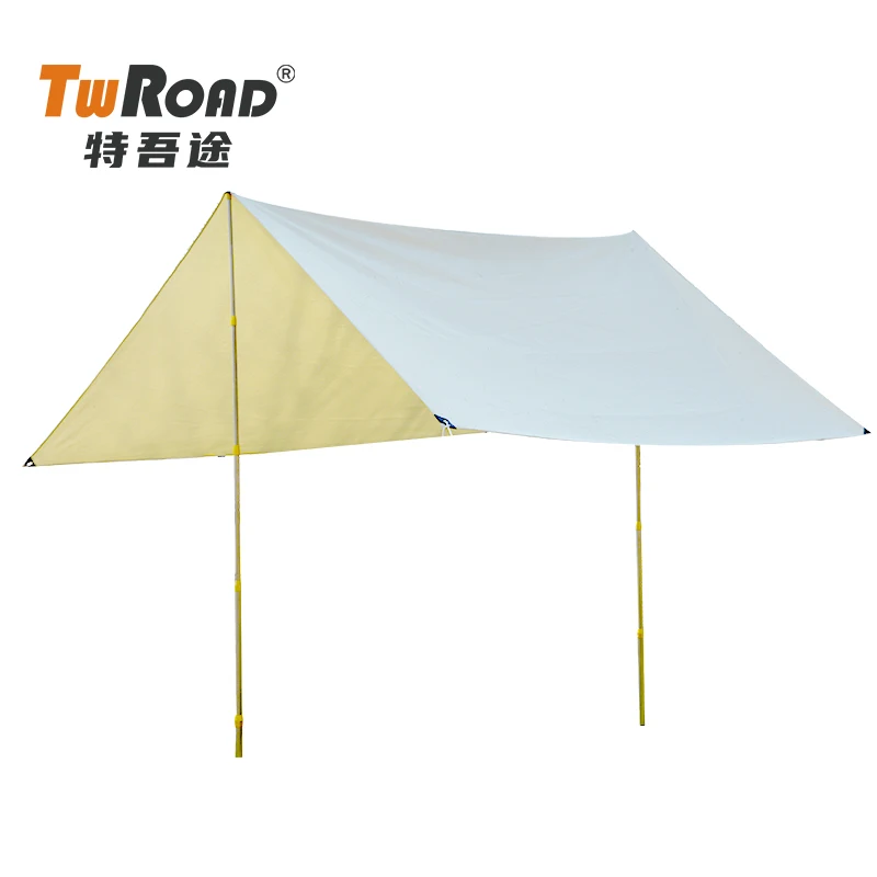 TWROAD Manufacturer Wholesale Canvas 4 Season Awning Outdoor Waterproof Beach Camping Canopy customizable sun shelter