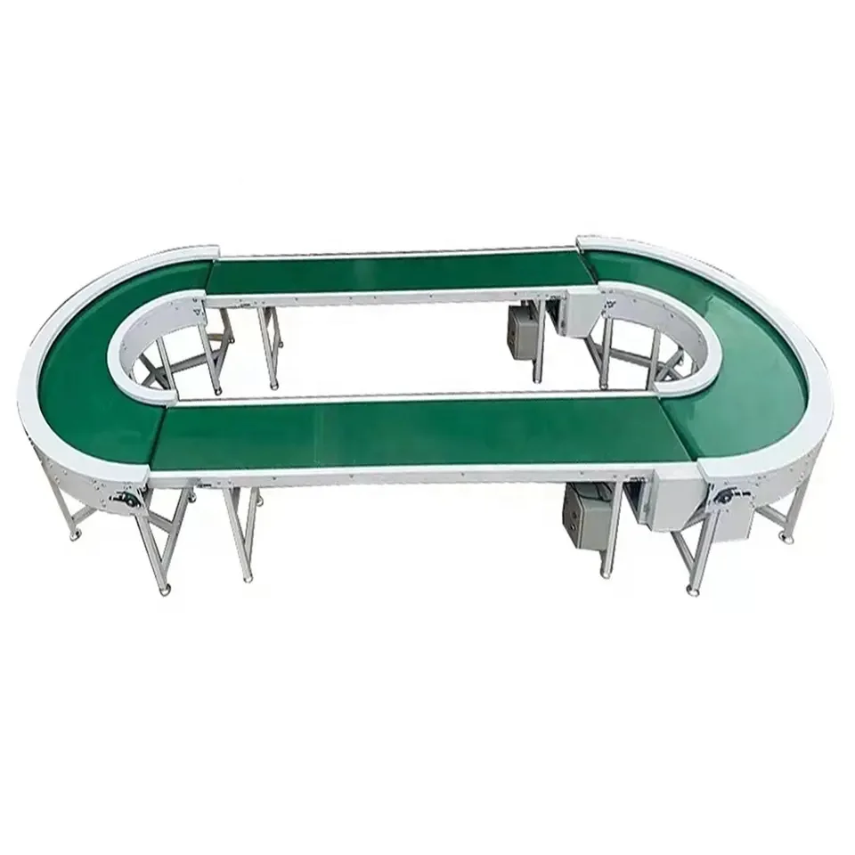 High quality powered Circular belt transport belt conveyor systems