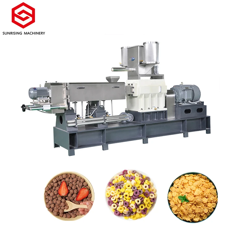 full automatic machine to make cornflakes extruder  breakfast cereal production line