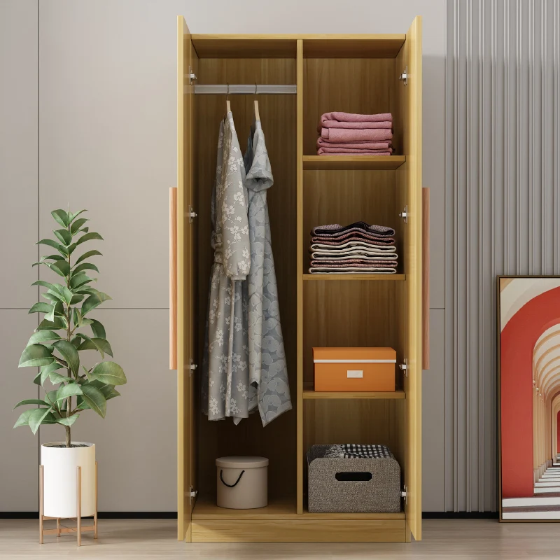 Nordic minimalist solid wood wardrobe North American black walnut cherry Japanese-style cloud wardrobe floor-to-ceiling storage