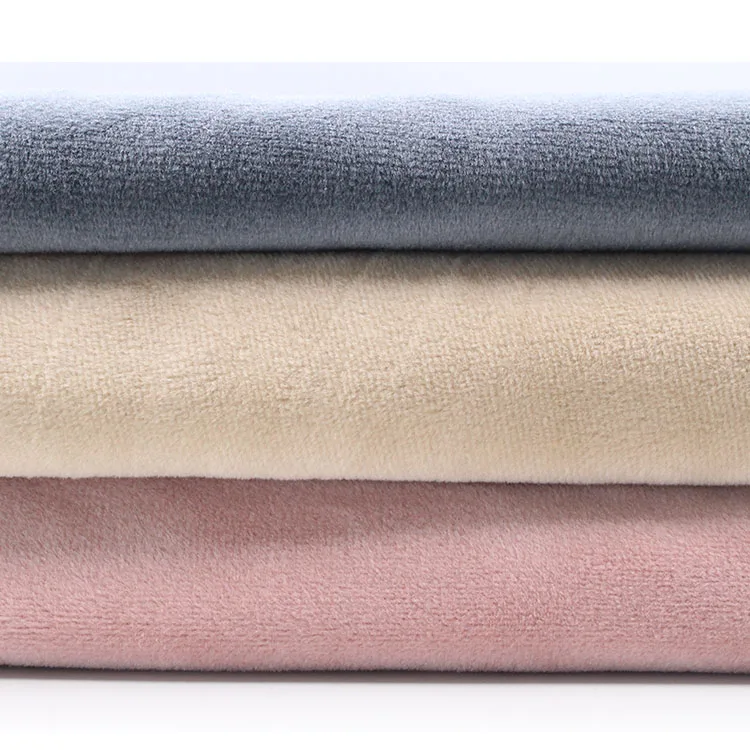 95% полиэстер + 5% спандекс одна сторона матовый супер мягкая ткань для детской одежды