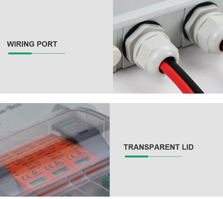 New design 1200V DC IP66 waterproof solar pv string array combiner box with isolator switch