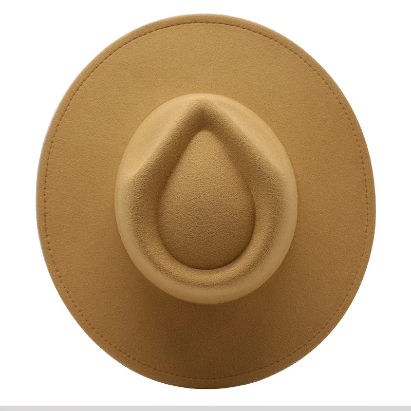 Wholesale Plain Drop top Outback  Elegant Wide Brim Fedora Flat Panama Hat Cap