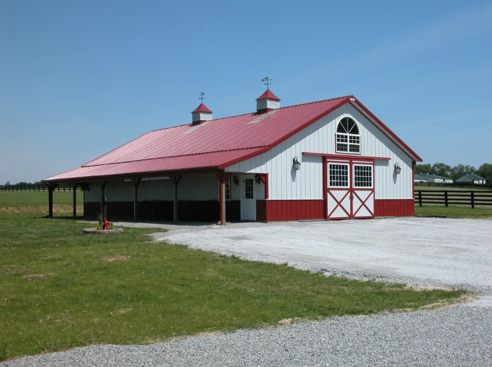 China Factory Supply Cost Effective Prefabricated Metal Stall Barn Steel Structure Frame Horse Barn Horse House Stables Shed