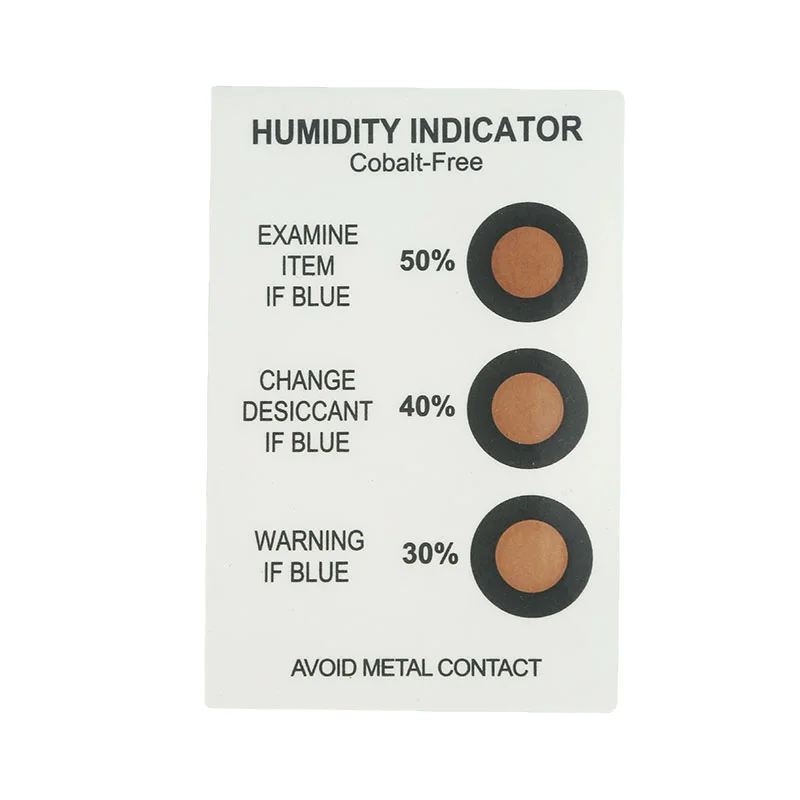 Cobalt free 3dots humidity indicating desiccant price Humidity Indicator desiccant Card