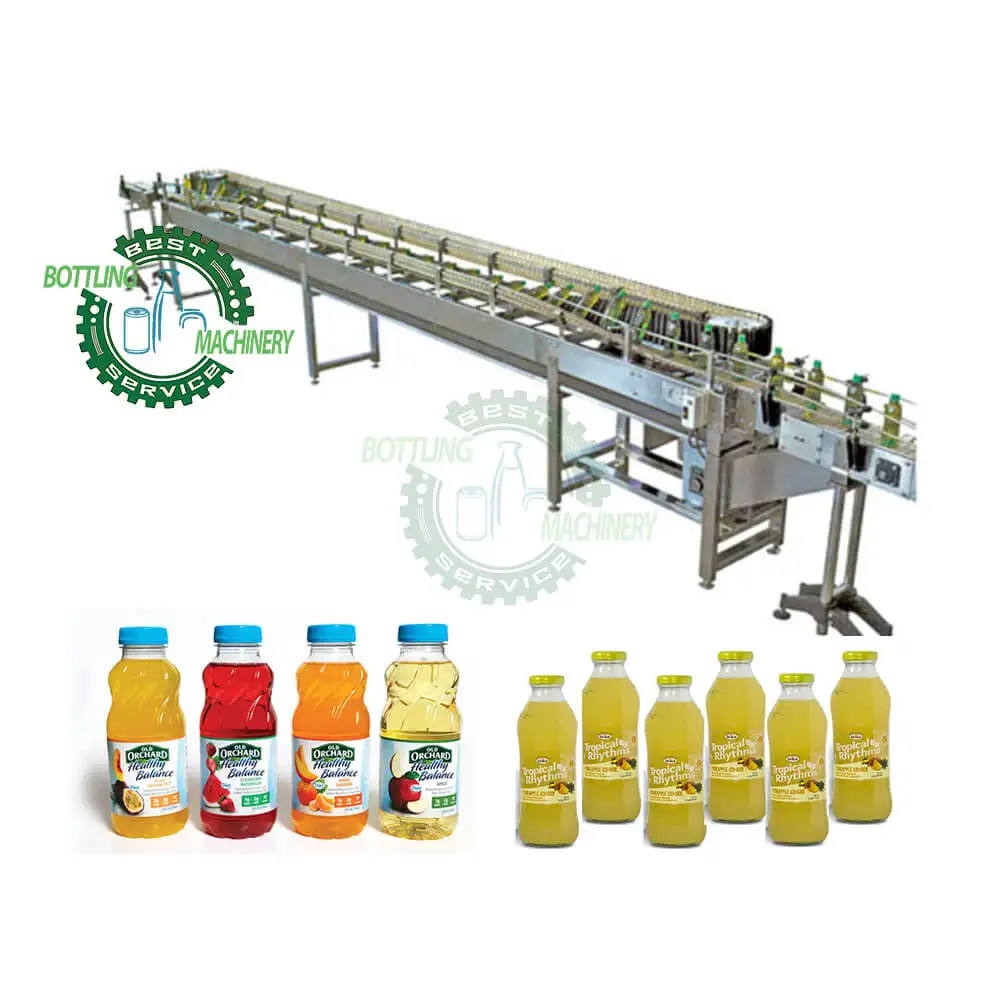 Granule apple orange pulp juice bottle reverse 90 degree sterilizing Conveyor for killing cap lid bacteria