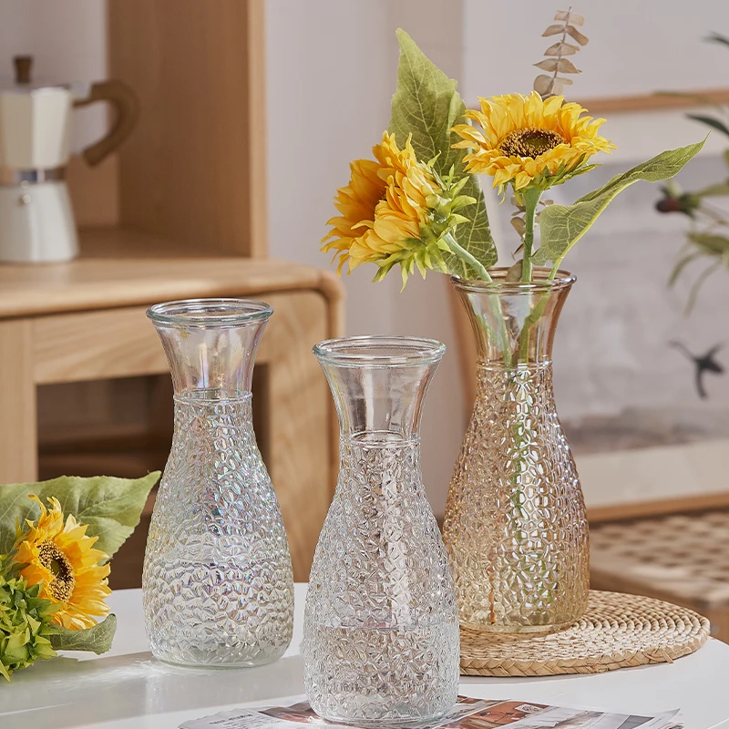 factory sale big flower vase home decor tall flower vase home accessories decoration glass vases for flowers