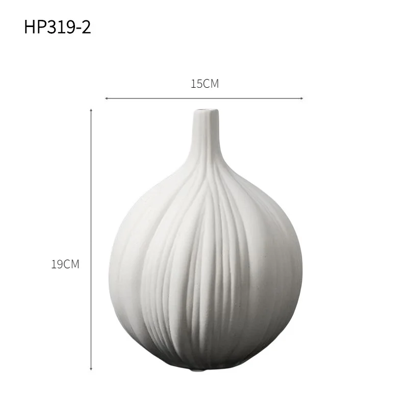 Ceramic garlic vase home accessories creative furniture northern European simple modern furnishings