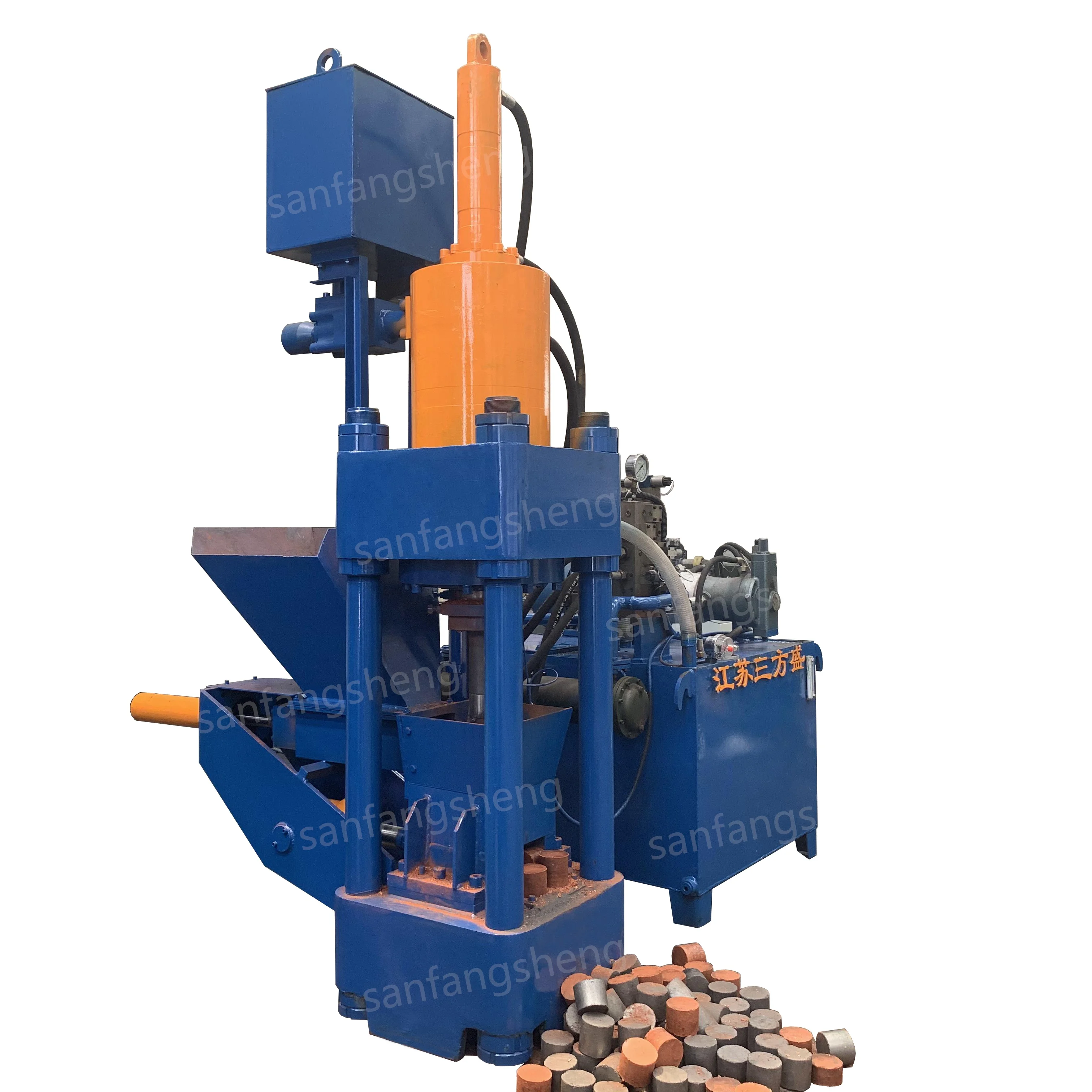 Y83-200 hydraulic briquetting press steel iron briquette for recycling scrap metal