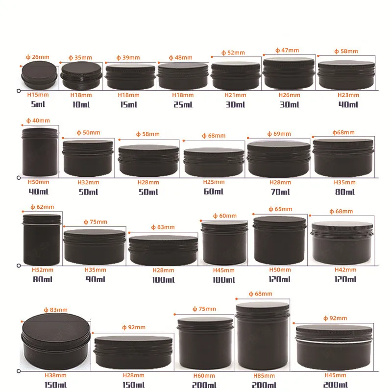 80g Hair Wax and Hair Clay Aluminium Box Round Scented Candle Tin Food Grade Threaded Small Metal Tin Box Packaging 15ml 30ml