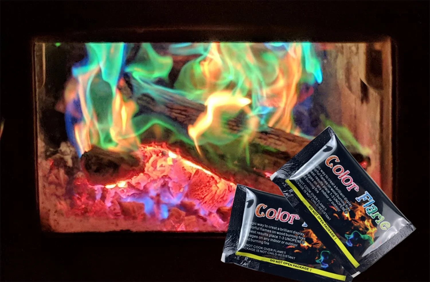 Magical Flames 25 pack Create Colorful Vibrant Flames for Fire Pit Campfire Bonfire Fireplace Rainbow mystical fire