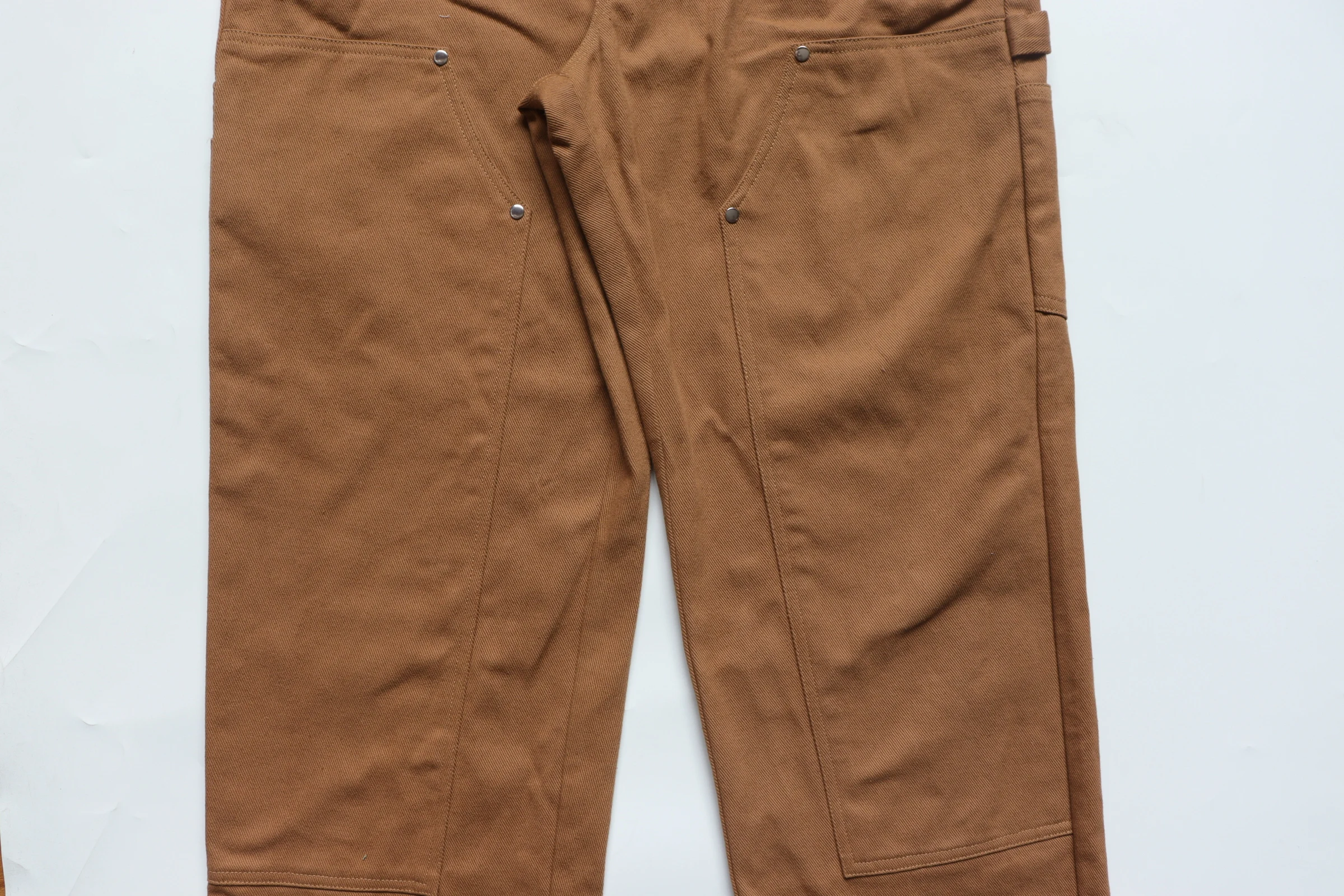 OEM Wholesale Custom Logo Outdoor Workwear 100% Stretch Twill Cotton 5 Pockets Cargo Work Pant Double Knee Carpenter Pants Men