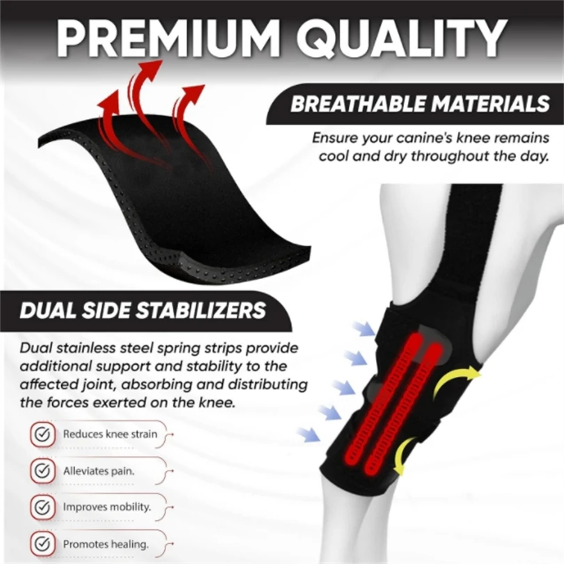 Dog Recovery Suit Abrasion Resistant Pet Wounds Prevent Licking Bite Keep Dry Hip and Thigh Wound Protective Dog Recovery Sleeve