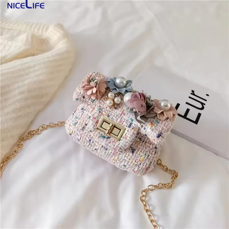 2025 дизайнерская сумка через плечо Милая Мини-сумочка с жемчужным украшением на молнии для маленьких девочек Летний стиль
