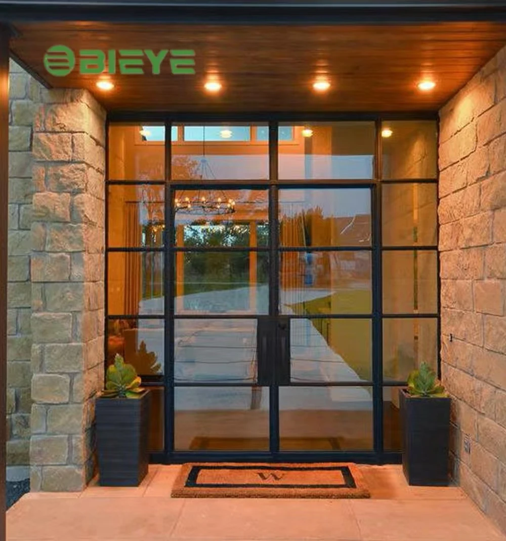 Bieye Luxury Black Framed 50# Window Stainless Steel Soundproof Horizontal Similar Steel Aluminum alloy Other Category Product