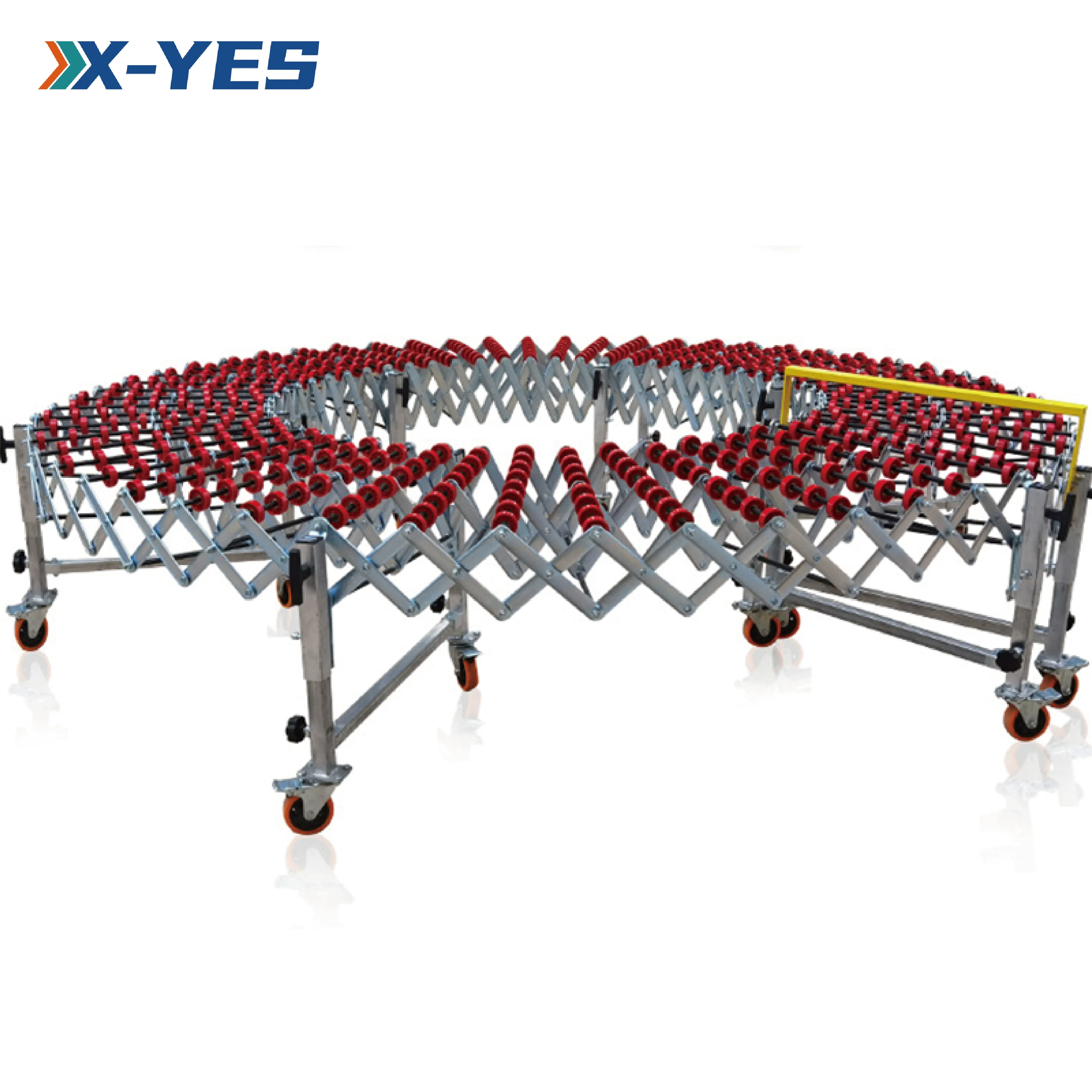 Gravity Portable Unload Stainless Steel Roller Skate Wheel Telescopic Conveyor