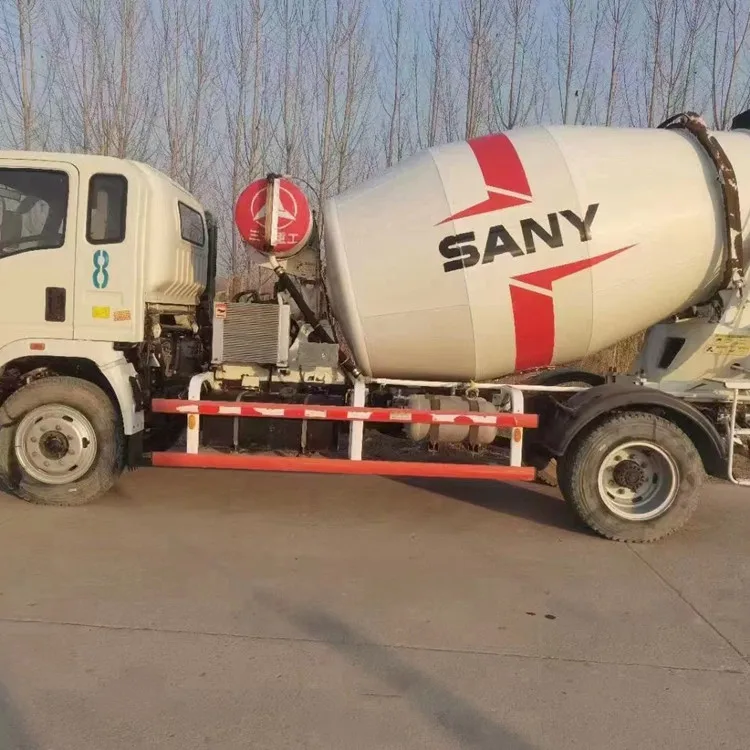 2012 used diesel oil Sany mobile small volumetric ready mix concrete mixer truck sale price
