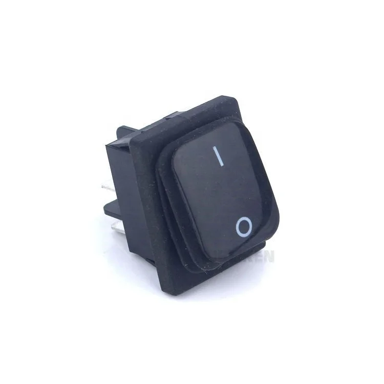12V Black Housing Logo Big Current High Duty 4 Pin ON OFF Function 2 Position Waterproof Rocker Switch