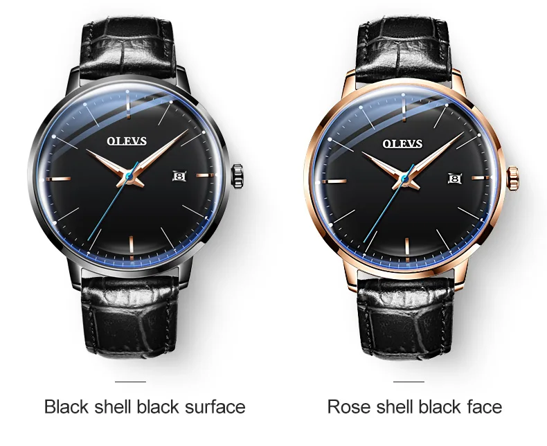 OLEVS 6609 Luxury Automatic Simple Watches Fashion Rose Gold  Swiss Movement Self Winding Mechanical Waterproof Sport Men Watch