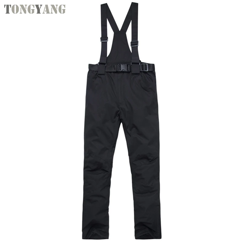 TONGYANG New Winter Thick Warm Baggy Ski Pants Men Women Windproof Waterproof Suspender Trousers Snow Snowboard Pants Plus Size