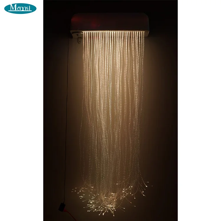 2.0m long fiber optic curtain light interactive fiber optic waterfall light curtain for autism sensory toys