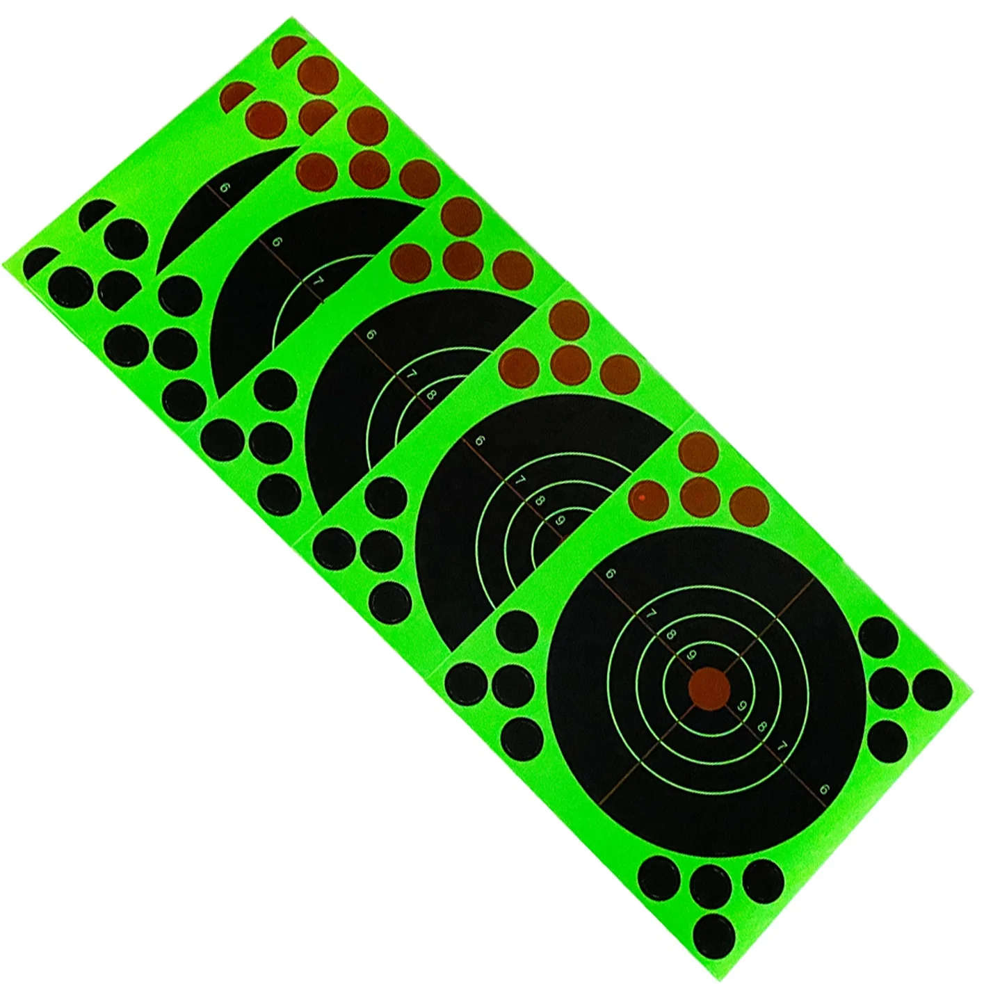 Bright green bulls~eye splash splatter Adhesive shooting Paper Target