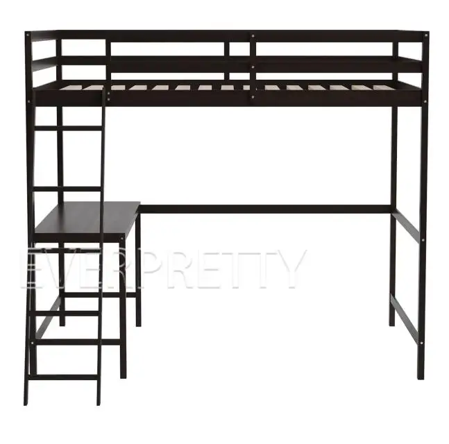 Hostel University Dormitory Furniture Student Dormitory Steel Loft Bed with Wardrobe