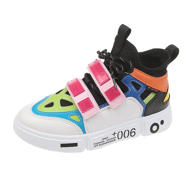 Новая модная Повседневная Удобная женская обувь контрастных цветов на плоской подошве со шнуровкой