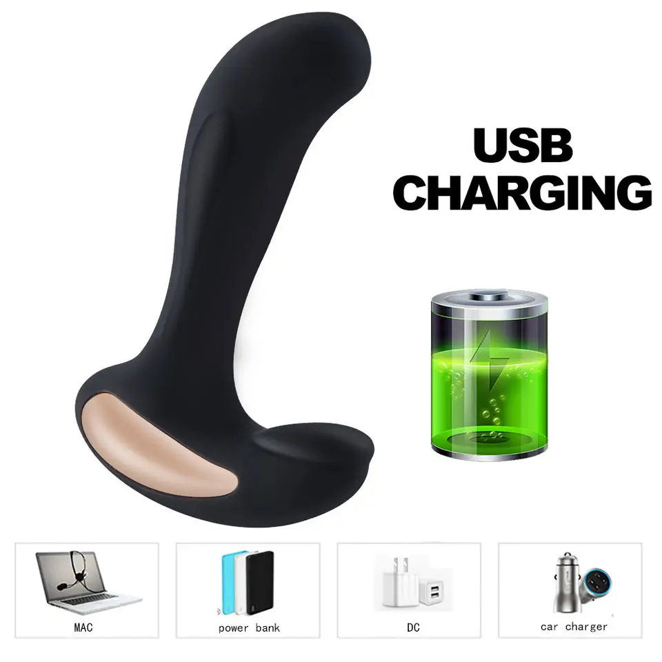 Newest Silicone anal plug vibrator vibrating butt plug 12 speeds 10 meter wireless control Prostate Massager