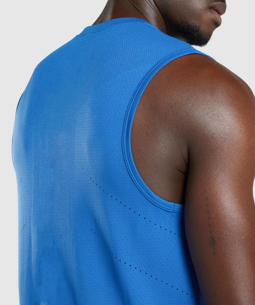 2022 New Style Nylon Polyester Sweat Wicking Slim Fit Gym Tank Top Fitness Lightweight Elastic Trim Mesh Tank Top