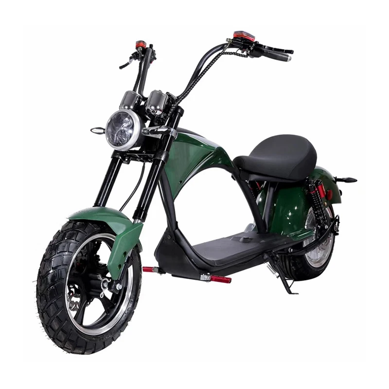 Electric Scooter Retro E Motorcycle 2kw LCD Display Reverse Gear Hydraulic Shock Absorber Removable Battery Citycoco