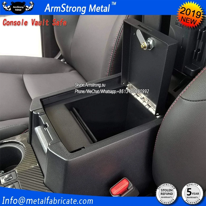 ArmStrong Metal ARM01CS Locker Down Console Safe with 4 Digit Combo,Secure and Organized in Car, Compatible With 2014 1500