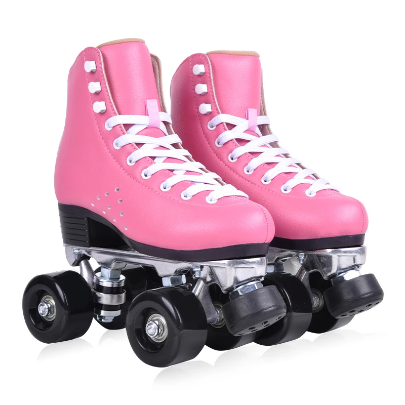 Professional ABEC-7 Quad Roller Skates Shoes Aluminum Alloy Frame  PU Wheels Free Leather EVA Mesh For Adults