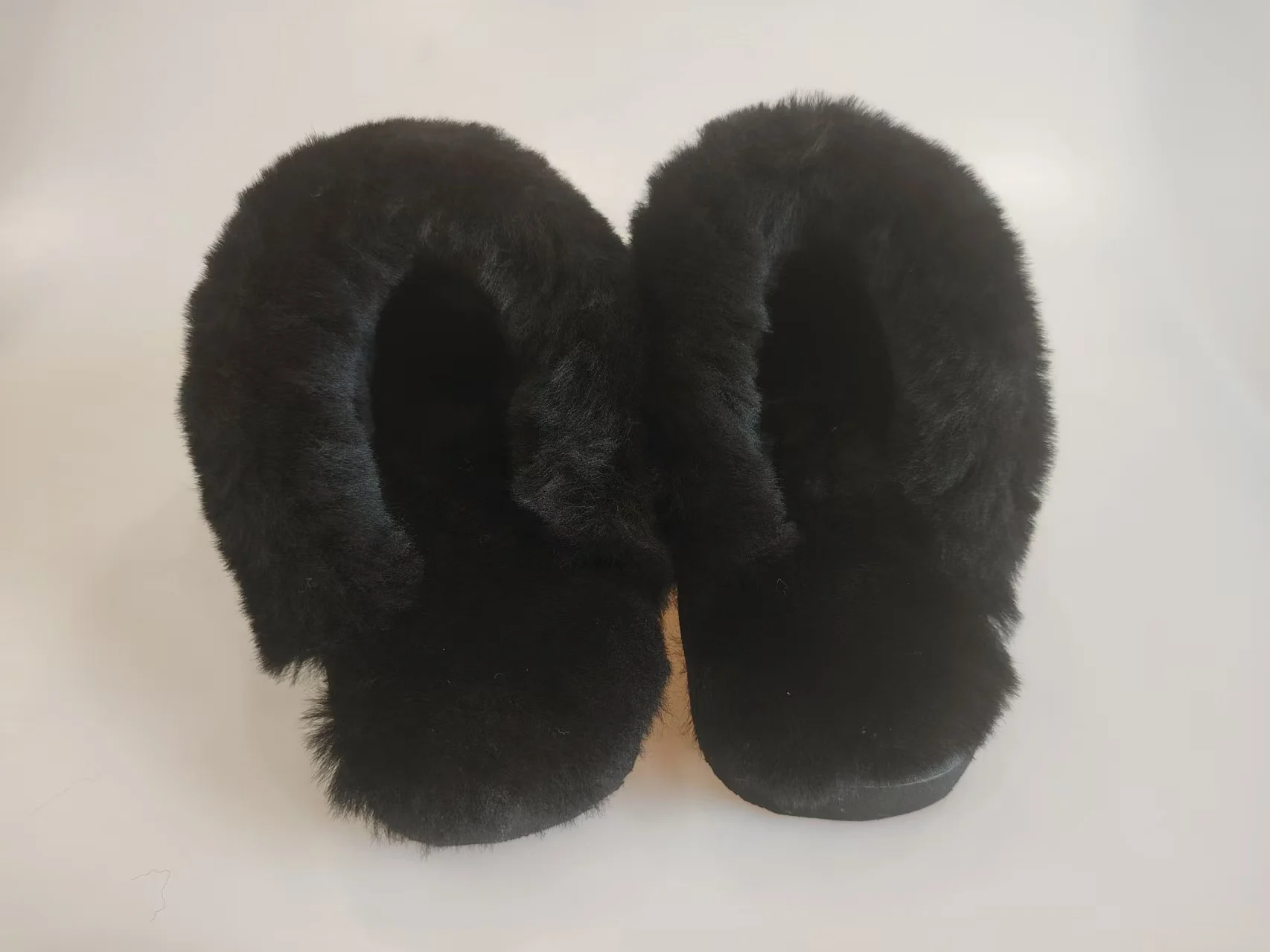 Waterproof real cow leather women sheepskin fur thick sole classic winter home warm slippers