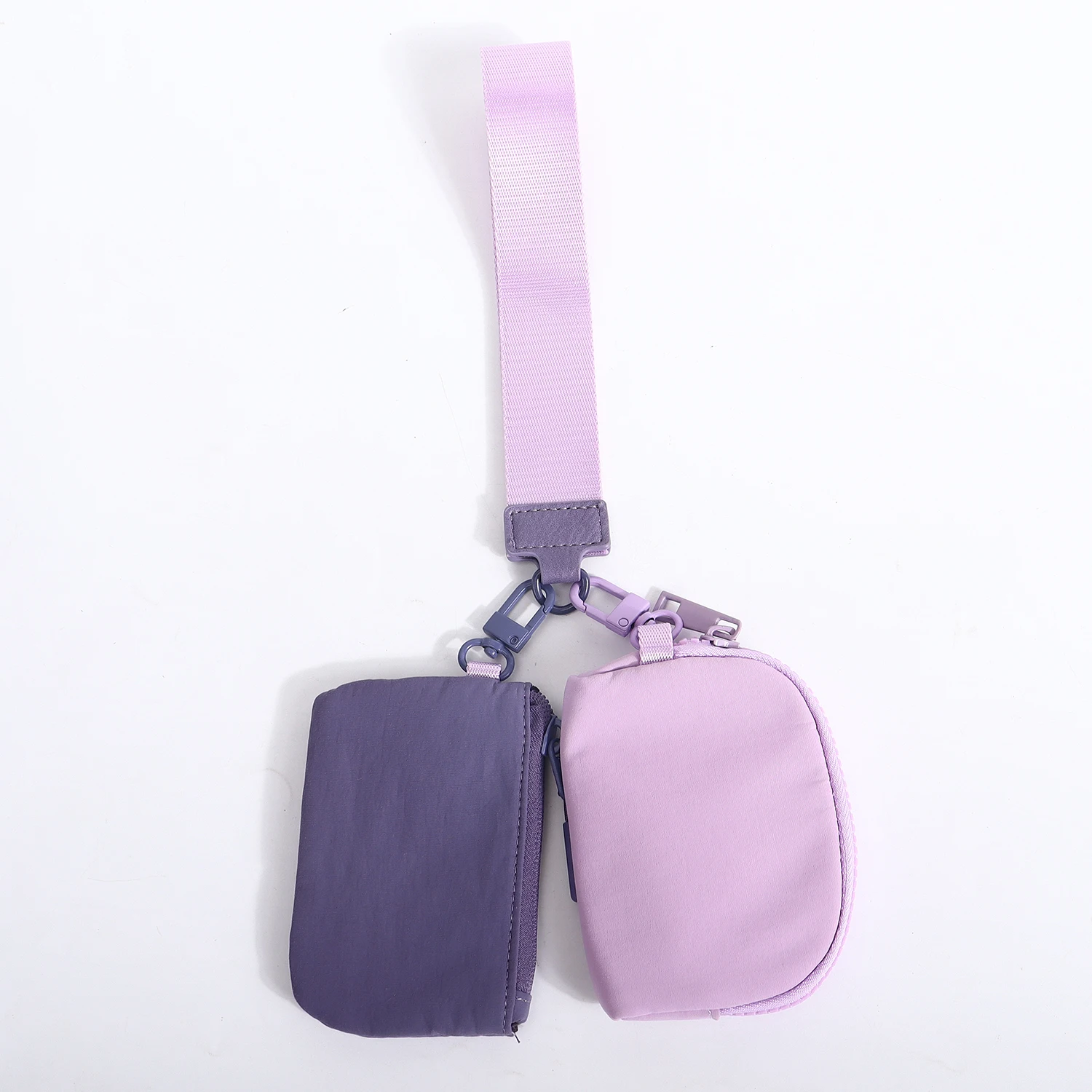 Waterproof Portable Wristlet Wallet Keychain Cute Mini Small Purse Dual Pouch Change Purse Card Holder Coin Purse Men Wrist Bag