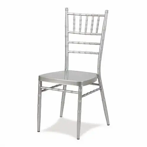 Wholesale Gold Metal Stackable Wedding Chiavari tiffany Chair with White Cushion