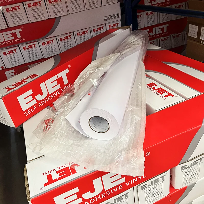 80/100 micron printable self adhesive vinyl  permanent removable  glue advertising display vinyl rolls