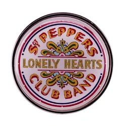 The Beatleees 1967 Eighth Studio Album  SGT Peppers Lonely Hearts Club Band Logo Enamel Pin Button Badge
