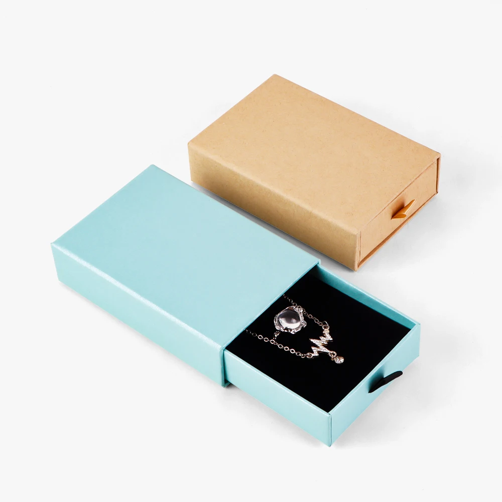 New Style Custom Luxury Jewelry Boxes With Logo Magnetic Leather Drawer Box Jewelry Packaging Box for Sale