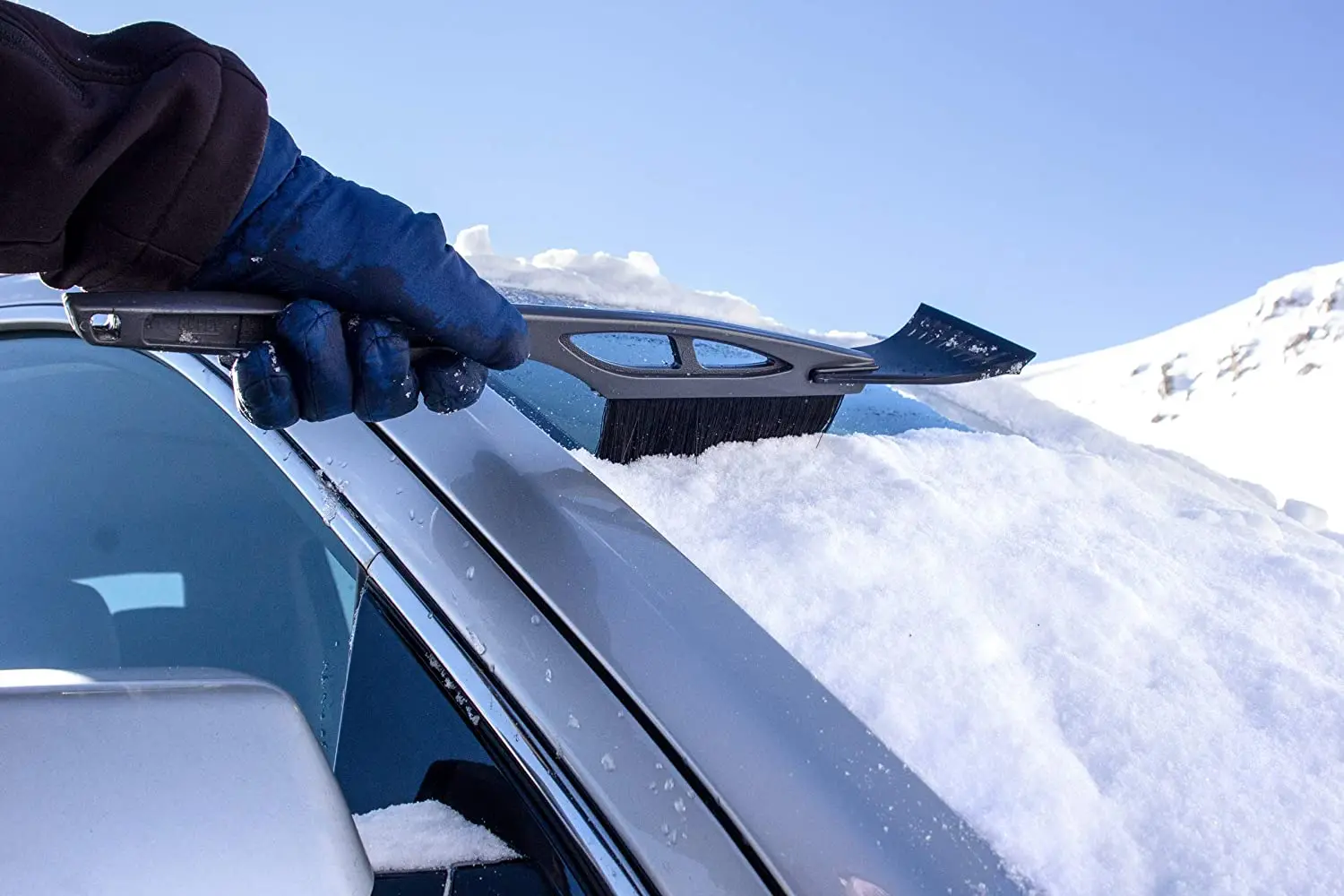 Ice scraper plastic snow brush for car