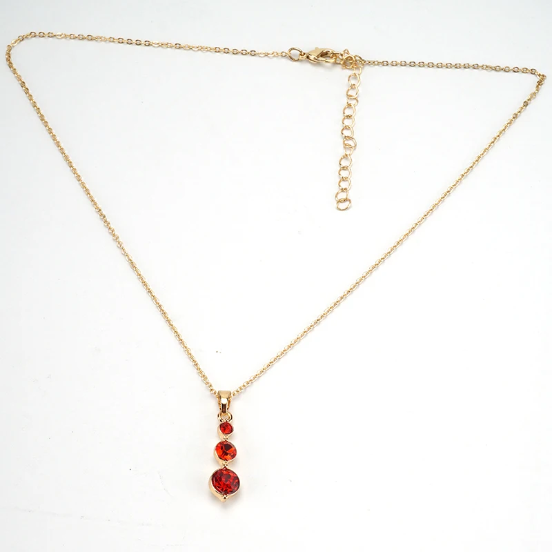 Wholesale Fashion Imitation Jewellery Dubai 14 Karat Gold Plated Diamond Simple Necklace