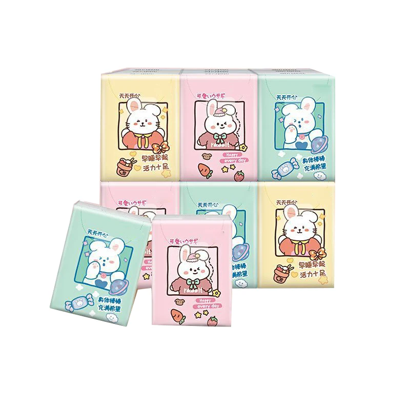 Disposable 3 Ply Soft Pocket Tissue Eco-Friendly Virgin Wood Pulp Cheap Travel Pocket Tissue