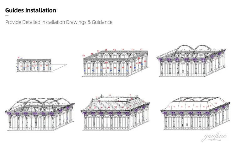 youfine iron gazebo Installation Guide
