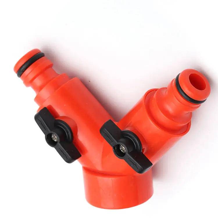 Wholesale Garden Tools Plastic Hose Splitter Outdoor Faucet Connector Y Shape Connector Hose Tap Adaptor