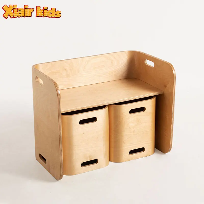 Xiair Preschool Furniture And Equipment Kids Small Children Kids Study Table And Chair Set Library Kindergarten Set