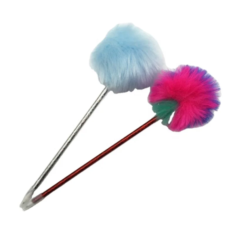 New design custom children school stationery colorful fancy custom feather ball pen